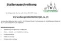 Verwaltungsmitarbeiter/in gesucht