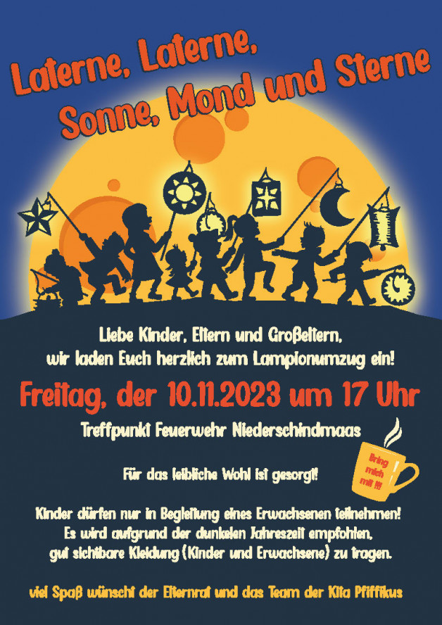 Lampionumzug am Freitag, der 10.11.2023