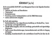 Stellenausschreibung – Bürokraft, Sachsenring GmbH