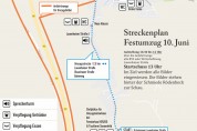 Streckenplan des Festumzugs 700 Jahre Dennheritz für Gäste